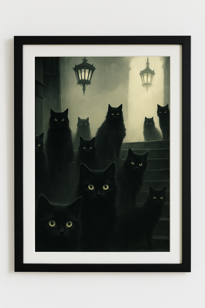 #100 Mystical Cat Matte Vertical Poster - Dark Fantasy Wall Art