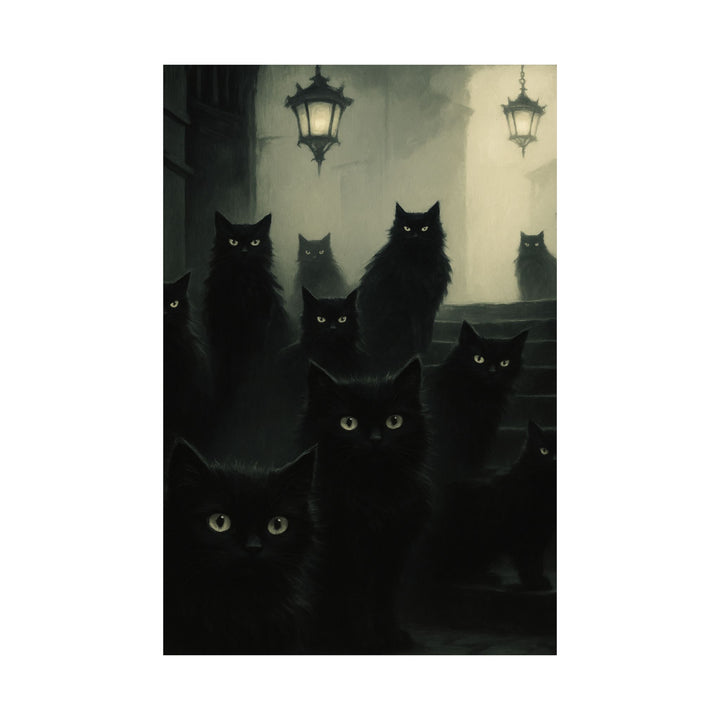 #100 Mystical Cat Matte Vertical Poster - Dark Fantasy Wall Art