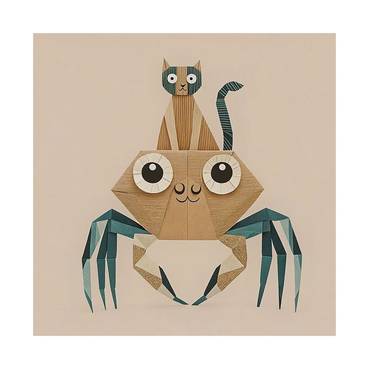 #011 - Origami Cat on Crab